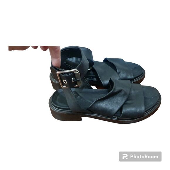 RAG & BONE SLAYTON SANDAL BLACK STRAPPY ITALIAN LEATHER Saze EU37 Women’s 7 $350 - Picture 7 of 11